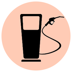 le logo des pompes à carburant